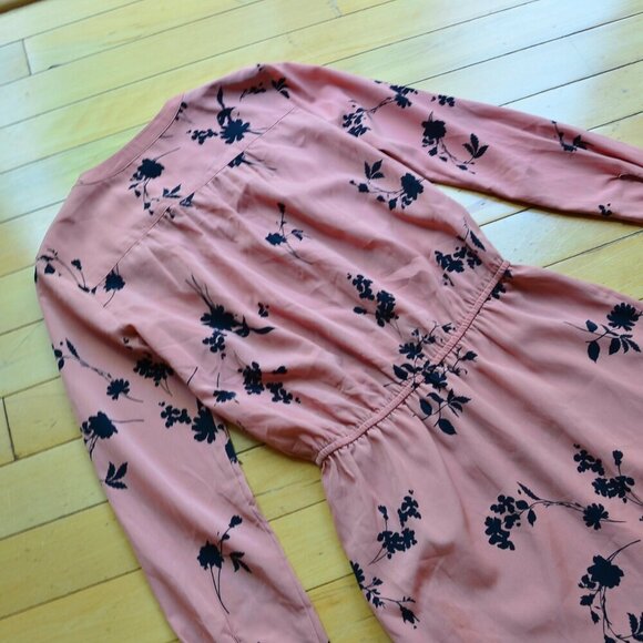 Joie Pink Acey Floral Long Sleeve Dress Size XS - Picture 11 of 12